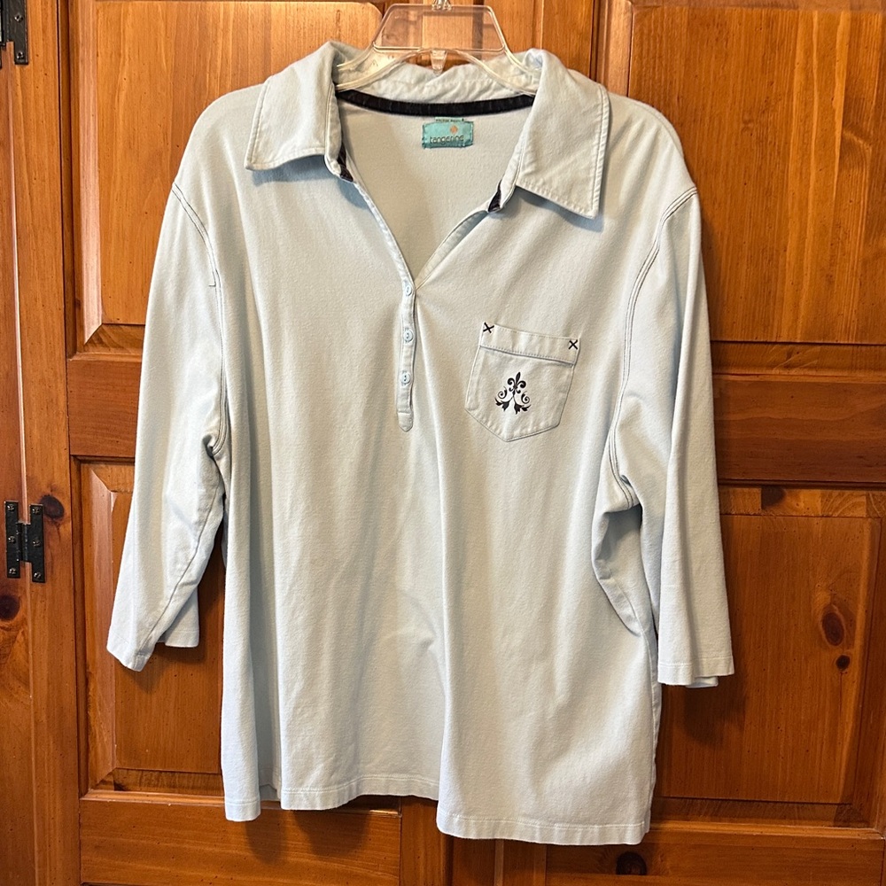 Tangerine Aqua Polo Shirt 2x